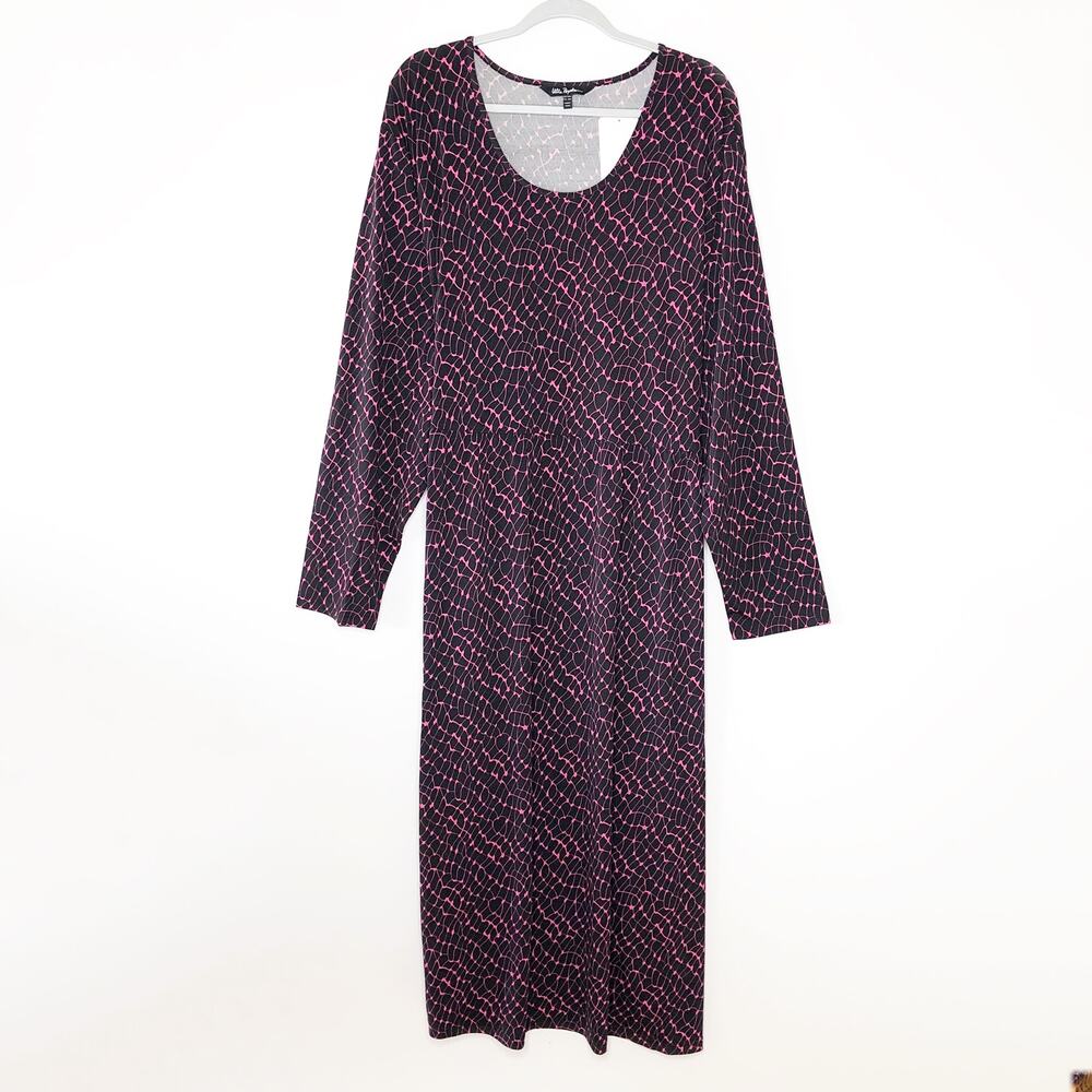 Ulla Popken Dress 32 | 34 Stretchy Pink Black New With Tags